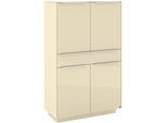Highboard "Reno", kaschmir matt lack, glas kaschmir glanz, B:92cm H:148cm T:42cm, Glas, Holzwerkstoff, SET ONE BY MUSTERRING, Sideboards, Highboard, Mit Sockel in diversen Farben, 148 cm Höhe & Farbauswahl