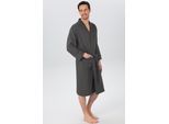 Unisex-Bademantel OTTO HOME "Vanessa, ideal für Sauna & Spa, Hotelbademantel, Morgenmantel" Gr. L, grau (anthrazit), L, Baumwolle, Hausmäntel, Unisex-Bademantel, Taschen, Damen & Herren, Waffelpiqué, sehr leichte Qualität, S-3XL