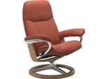 Relaxsessel STRESSLESS "Consul", rot (henna paloma), B:82cm H:102cm T:72cm, Leder BATICK: BATICK ist ein leicht korrigiertes, durchgefärbtes und genarbtes Möbelleder, bei dem die meisten Unebenheiten und Spuren in der Regel entfernt wurden.;Leder PALOMA: PALOMA ist ein durchgefärbtes Semianilin-Möbelleder mit natürlicher Narbung.;ROHLEDER Stoff Q2 FARON: Ein fester zuverlässiger Bouclé mit einem s