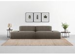 Big-Sofa TRENDMANUFAKTUR "Braga, toller Sitzkomfort, Designsofa", grau (beluga), B:300cm H:72cm T:107cm, 100% Polyester, Sofas, Big-Sofa, in moderner Optik, mit hochwertigem Kaltschaum