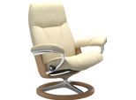 Relaxsessel STRESSLESS "Consul", beige (vanilla paloma), B:82cm H:102cm T:72cm, Leder BATICK: BATICK ist ein leicht korrigiertes, durchgefärbtes und genarbtes Möbelleder, bei dem die meisten Unebenheiten und Spuren in der Regel entfernt wurden.;Leder PALOMA: PALOMA ist ein durchgefärbtes Semianilin-Möbelleder mit natürlicher Narbung.;ROHLEDER Stoff Q2 FARON: Ein fester zuverlässiger Bouclé mit ein