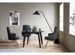 Polsterstuhl STRESSLESS "Laurel", schwarz (schwarz paloma, eiche gekalkt), B:58cm H:105cm T:60cm, Leder PALOMA: PALOMA ist ein durchgefärbtes Semianilin-Möbelleder mit natürlicher Narbung., Stühle, Polsterstuhl, High Back mit Armlehne, Größe L, mit schräggestellten Beinen in Eiche