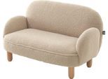 1,5-Sitzer VIPACK "für Kinder in verspielter Optik, ein Highlight für das Kinderzimmer", beige, B:89cm H:52cm T:53cm, Sofas, 1 5-Sitzer, Bezug flauschiger Bouclé Stoff, zwei Farben zur Wahl