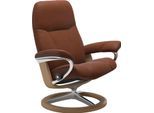 Relaxsessel STRESSLESS "Consul", braun (copper paloma), B:82cm H:102cm T:72cm, Leder BATICK: BATICK ist ein leicht korrigiertes, durchgefärbtes und genarbtes Möbelleder, bei dem die meisten Unebenheiten und Spuren in der Regel entfernt wurden.;Leder PALOMA: PALOMA ist ein durchgefärbtes Semianilin-Möbelleder mit natürlicher Narbung.;ROHLEDER Stoff Q2 FARON: Ein fester zuverlässiger Bouclé mit eine