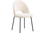 Stuhl OTTO HOME, beige (beige, schwarz, beige), B:49cm H:83cm T:53cm, Stühle, Stuhl, mit Metallgestell