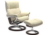 Relaxsessel STRESSLESS "Mayfair", beige (vanilla paloma), B:83cm H:102cm T:74cm, Leder BATICK: BATICK ist ein leicht korrigiertes, durchgefärbtes und genarbtes Möbelleder, bei dem die meisten Unebenheiten und Spuren in der Regel entfernt wurden.;Leder PALOMA: PALOMA ist ein durchgefärbtes Semianilin-Möbelleder mit natürlicher Narbung.;ROHLEDER Stoff Q2 FARON: Ein fester zuverlässiger Bouclé mit ei