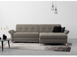 Ecksofa HOME AFFAIRE "Maredo L-Form", braun (schlamm), B:284cm H:89cm T:179cm, 100% Polyester, Sofas, Ecksofa, Federkern, wahlweise auch mit Kopfteil- und Armlehnverstellung