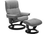 Relaxsessel STRESSLESS "Mayfair", grau (wild dove batick), B:75cm H:99cm T:73cm, Leder BATICK: BATICK ist ein leicht korrigiertes, durchgefärbtes und genarbtes Möbelleder, bei dem die meisten Unebenheiten und Spuren in der Regel entfernt wurden.;Leder PALOMA: PALOMA ist ein durchgefärbtes Semianilin-Möbelleder mit natürlicher Narbung.;ROHLEDER Stoff Q2 FARON: Ein fester zuverlässiger Bouclé mit ei