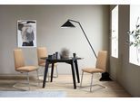 Polsterstuhl STRESSLESS "Laurel", beige (sand paloma, chrom matt), B:53cm H:92cm T:59cm, Leder PALOMA: PALOMA ist ein durchgefärbtes Semianilin-Möbelleder mit natürlicher Narbung., Stühle, Polsterstuhl, Low Back, Größe L, mit Beinen aus Stahl in Chrom matt