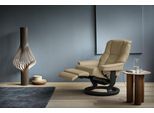 Relaxsessel STRESSLESS "Mayfair", beige (sand paloma), B:79cm H:101cm T:77cm, Leder BATICK: BATICK ist ein leicht korrigiertes, durchgefärbtes und genarbtes Möbelleder, bei dem die meisten Unebenheiten und Spuren in der Regel entfernt wurden.;Leder PALOMA: PALOMA ist ein durchgefärbtes Semianilin-Möbelleder mit natürlicher Narbung.;ROHLEDER Stoff Q2 FARON: Ein fester zuverlässiger Bouclé mit einem