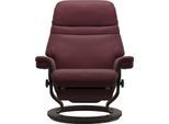 Relaxsessel STRESSLESS "Sunrise", rot (bordeaux batick), B:88cm H:103cm T:78cm, Leder BATICK: BATICK ist ein leicht korrigiertes, durchgefärbtes und genarbtes Möbelleder, bei dem die meisten Unebenheiten und Spuren in der Regel entfernt wurden.;Leder PALOMA: PALOMA ist ein durchgefärbtes Semianilin-Möbelleder mit natürlicher Narbung.;ROHLEDER Stoff Q2 FARON: Ein fester zuverlässiger Bouclé mit ein