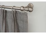 Gardinenstange GARESA "ANDREA", silber (mattnickelfarben), L:230cm Ø:20mm, Metall, Gardinenstangen, Gardinenstange, Vorhanggarnitur, verlängerbar, Endknopf Kugel kurz, mit Ringen
