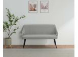 Essbank OTTO HOME "Darragh", grau (hellgrau, schwarz), B:140cm H:82cm T:62cm, Stoff, Sitzbänke, Essbank, schwarze Metallbeine, pflegeleichter Webstoff Bezug, Breite 140 cm