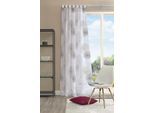 Vorhang HOME WOHNIDEEN "RAWLINS" Gr. 2, grau, B:140cm H:175cm, Voile, Polyester, Gardinen, Vorhang