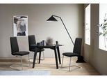 Polsterstuhl STRESSLESS "Laurel", schwarz (schwarz batick, chrom matt), B:53cm H:105cm T:60cm, Leder BATICK: BATICK ist ein leicht korrigiertes, durchgefärbtes und genarbtes Möbelleder, bei dem die meisten Unebenheiten und Spuren in der Regel entfernt wurden., Stühle, Polsterstuhl, High Back, Größe L, mit Beinen aus Stahl in Chrom matt