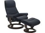 Relaxsessel STRESSLESS "View", blau (shadow blau paloma), B:91cm H:109cm T:83cm, Leder BATICK: BATICK ist ein leicht korrigiertes, durchgefärbtes und genarbtes Möbelleder, bei dem die meisten Unebenheiten und Spuren in der Regel entfernt wurden.;Leder PALOMA: PALOMA ist ein durchgefärbtes Semianilin-Möbelleder mit natürlicher Narbung.;ROHLEDER Stoff Q2 FARON: Ein fester zuverlässiger Bouclé mit ei