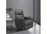 Relaxsessel HOME AFFAIRE "Pineto, TV-Sessel mit Schlaffunktion", grau (anthrazit), B:84cm H:103cm T:95cm, Kunstleder 100% Polyurethan, Sessel, Relaxsessel, Relaxfunktion, Wohnzimmer, frei stellbar und USB Anschluss