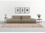 Big-Sofa TRENDMANUFAKTUR "Braga, toller Sitzkomfort, Designsofa", braun (schlamm), B:300cm H:72cm T:107cm, 100% Polyester, Sofas, Big-Sofa, in moderner Optik, mit hochwertigem Kaltschaum