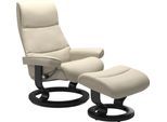 Relaxsessel STRESSLESS "View", beige (cream batick), B:82cm H:108cm T:81cm, Leder BATICK: BATICK ist ein leicht korrigiertes, durchgefärbtes und genarbtes Möbelleder, bei dem die meisten Unebenheiten und Spuren in der Regel entfernt wurden.;Leder PALOMA: PALOMA ist ein durchgefärbtes Semianilin-Möbelleder mit natürlicher Narbung.;ROHLEDER Stoff Q2 FARON: Ein fester zuverlässiger Bouclé mit einem s