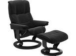 Relaxsessel STRESSLESS "Mayfair", schwarz (schwarz paloma), B:79cm H:101cm T:73cm, Leder BATICK: BATICK ist ein leicht korrigiertes, durchgefärbtes und genarbtes Möbelleder, bei dem die meisten Unebenheiten und Spuren in der Regel entfernt wurden.;Leder PALOMA: PALOMA ist ein durchgefärbtes Semianilin-Möbelleder mit natürlicher Narbung.;ROHLEDER Stoff Q2 FARON: Ein fester zuverlässiger Bouclé mit