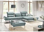 Ecksofa 3C CANDY "Mallow Designsofa mit Komfortfunktionen, modern und bequem, L-Form", grün (mint), B:318cm H:83cm T:220cm, 100% Polyester, Sofas, Ecksofa, Verstellbare Armlehne und Kopfteil, manuelle Sitztiefenverstellung