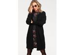 Strickjacke ANISTON CASUAL, Damen, Gr. 38, schwarz, Feinstrick, Obermaterial: 74% Polyacryl, 23% Polyamid, 3% Elasthan, unifarben, figurumspielend kniefrei, Rundhals, Rippstrickbündchen, Strickjacken Strickjacke, im Oversize Look, Topseller