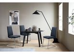Polsterstuhl STRESSLESS "Laurel", blau (oxford blau paloma, chrom glänzend), B:53cm H:92cm T:59cm, Leder PALOMA: PALOMA ist ein durchgefärbtes Semianilin-Möbelleder mit natürlicher Narbung., Stühle, Polsterstuhl, Low Back, Größe L, mit Beinen aus Stahl in Chrom glänzend
