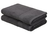 Duschtücher OTTO HOME "Eva, Premium-Qualität 550g/m²", grau (anthrazit), B:70cm L:140cm, Walkfrottee, Obermaterial: 100% Baumwolle, Handtücher, Duschtücher, flauschig, Handtuchset aus 100 % Baumwolle, 5 Jahre Garantie, Topseller