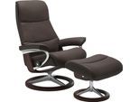 Relaxsessel STRESSLESS "View", braun (braun batick), B:82cm H:109cm T:81cm, Leder BATICK: BATICK ist ein leicht korrigiertes, durchgefärbtes und genarbtes Möbelleder, bei dem die meisten Unebenheiten und Spuren in der Regel entfernt wurden.;Leder PALOMA: PALOMA ist ein durchgefärbtes Semianilin-Möbelleder mit natürlicher Narbung.;ROHLEDER Stoff Q2 FARON: Ein fester zuverlässiger Bouclé mit einem s