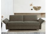 Schlafsofa BALI "LINA, Dauerschlaffunktion, 140 u. 160 er Breiten", grau, B:254cm H:14cm, 100% PES, Sofas, Schlafsofa, durchgehender Lattenrost mit 6-facher Härtegradregulierung