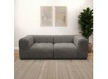 Big-Sofa DOMO COLLECTION "Ghent Megasofa in 2 Breiten, modern, bequem, Breite 220 oder 250cm", grau (graphite), B:220cm H:72cm T:113cm, 100% Polyester, Sofas, Big-Sofa, Mit Taschenfederkern und Kassettensteppung
