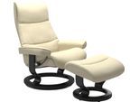 Relaxsessel STRESSLESS "View", beige (vanilla paloma), B:82cm H:108cm T:81cm, Leder BATICK: BATICK ist ein leicht korrigiertes, durchgefärbtes und genarbtes Möbelleder, bei dem die meisten Unebenheiten und Spuren in der Regel entfernt wurden.;Leder PALOMA: PALOMA ist ein durchgefärbtes Semianilin-Möbelleder mit natürlicher Narbung.;ROHLEDER Stoff Q2 FARON: Ein fester zuverlässiger Bouclé mit einem