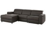 Ecksofa HOME AFFAIRE "Sentrano, L-Form", braun, B:275cm H:82cm T:164cm, NaturLEDER/Kunstleder (Das Leder hat eine Dicke von 0, 9-1, 0 mm);Kunstleder;Webstoff (95% Polyester, 5% Nylon);Struktur fein (95% Polyester, 5% Nylon), Sofas, Ecksofa, 275 cm, man. o. elektr. Relaxfunktion und USB/Kopfverstellung