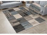 Teppich OTTO HOME "Beliz" Gr. 3, blau, B:120cm H:9mm L:180cm, Kunstfaser, Teppiche, Teppich, mit Konturenschnitt, Kurzflor, 3D-Design, mit Fransen, Wohnzimmer