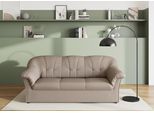 3-Sitzer DOMO COLLECTION "Pegnitz für kleine Räume, Breite 185cm", beige, B:185cm H:82cm T:82cm, 100% Polyester, Sofas, 3-Sitzer, zeitlos, elegante Armlehnen, komfortabel