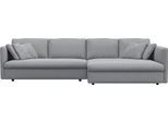 Ecksofa FLEXLUX "Lovane", grau (sophisto grau), B:290cm H:84cm T:185cm, 100% Polyester, Sofas, Ecksofa, Weich & anschmiegsam, große Sitztiefe auf Kaltschaum, Dekokissen inkl.