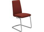 Polsterstuhl STRESSLESS "Laurel", rot (rot dinamica, chrom glänzend), B:53cm H:92cm T:59cm, Microfaser DINAMICA (88% Polyester, 12% Polyurethan), Stühle, Polsterstuhl, Low Back, Größe M, mit Beinen aus Stahl in Chrom glänzend