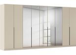 Drehtürenschrank OTTO HOME "Kleiderschrank Schrank Garderobe AGORDO mit Dekor- oder Hochglanzfront", beige (beige (champagner)), B:405cm H:229cm T:54cm, Schränke, Drehtürenschrank, durchdachte Innenausstattung, in 8 Breiten und 2 Höhen MADE IN GERMANY
