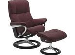 Relaxsessel STRESSLESS "Mayfair", rot (bordeaux batick), B:79cm H:102cm T:44cm, Leder BATICK: BATICK ist ein leicht korrigiertes, durchgefärbtes und genarbtes Möbelleder, bei dem die meisten Unebenheiten und Spuren in der Regel entfernt wurden.;Leder PALOMA: PALOMA ist ein durchgefärbtes Semianilin-Möbelleder mit natürlicher Narbung.;ROHLEDER Stoff Q2 FARON: Ein fester zuverlässiger Bouclé mit ein