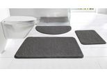 Badematte OTTO HOME "Regona, Badteppich, Badvorleger, Badezimmer Teppich" Gr. 61, grau (anthrazit), H:15mm, Polyester, Badematten, Badematte, Uni Farben, besonders weich, als rechteckig und halbrund erhältlich