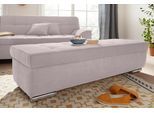 Hocker DOMO COLLECTION "Aversa", grau (taupe), B:161cm H:41cm T:60cm, Struktur weich (100% Polyester);Luxus-Microfaser (100% Polyester);Struktur (100% Polyester), Hocker, Hocker