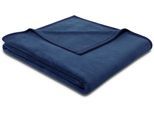 Wohndecke BIEDERLACK "Cotton Sense", blau (dunkelblau), B:150cm L:200cm, Baumwolle, Wohndecken, Wohndecke, aus 100% Baumwolle