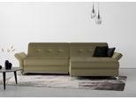 Ecksofa HOME AFFAIRE "Maredo L-Form", grün (olive), B:284cm H:89cm T:179cm, 100% Polyester, Sofas, Ecksofa, Federkern, wahlweise auch mit Kopfteil- und Armlehnverstellung