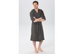 Unisex-Bademantel OTTO HOME "Sanremo, ideal für Sauna & Spa, Hotelbademantel, Morgenmantel" Gr. XL, grau (anthrazit), L:125cm, Baumwolle, Hausmäntel, Unisex-Bademantel, mit Taschen, Damen & Herren Bademäntel, S-3XL