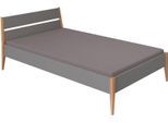 Kinderbett PAIDI "STIENE in verschiedenen Größen und Farben", schiefergrau, schiefergrau, B:127cm H:80cm L:214cm, Betten, Kinderbett, Jugendbett mit Massivholz, pflegeleicht, langlebig, Jugendliege