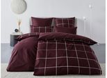 Bettwäsche OTTO HOME "Nature", rot, B/L: 135cm x 200cm, 1 Stk., 1 Stk., Renforcé, B/L: 80cm x 40cm, 2 Stk., Renforcé, Obermaterial: 100% Baumwolle, Bettwäsche, Bettwäsche, Bettwäsche in unregelmäßigem Karo-Muster
