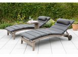 Gartenlounge-Set MERXX "Andalusia", grau, Obermaterial: 100% Polyester. Füllung: 100% Polyurethan, Sitzmöbel-Sets, Gartenlounge-Set