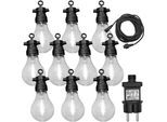 LUXFORM Lichterkette "24V-Lichterkette Tahiti - mit 10x warmweißen LED", schwarz, Lichterketten, Überall aufhängbar, drinnen und draußen, Lichterkette