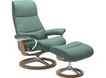 Relaxsessel STRESSLESS "View", grün (aqua grün paloma), B:78cm H:108cm T:78cm, Leder BATICK: BATICK ist ein leicht korrigiertes, durchgefärbtes und genarbtes Möbelleder, bei dem die meisten Unebenheiten und Spuren in der Regel entfernt wurden.;Leder PALOMA: PALOMA ist ein durchgefärbtes Semianilin-Möbelleder mit natürlicher Narbung.;ROHLEDER Stoff Q2 FARON: Ein fester zuverlässiger Bouclé mit eine
