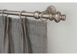 Gardinenstange GARESA "ANDREA", silber (mattnickelfarben), L:470cm Ø:20mm, Metall, Gardinenstangen, Gardinenstange, Vorhanggarnitur, verlängerbar, Endknopf Profil groß, mit Ringen